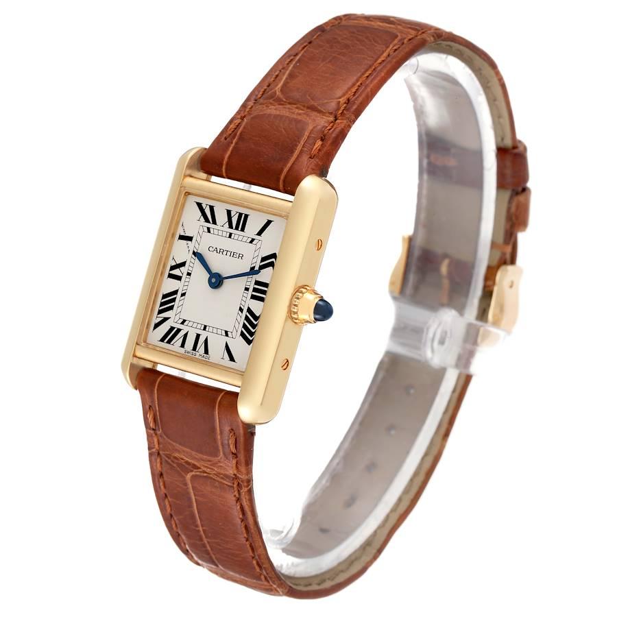cartier tank brown strap