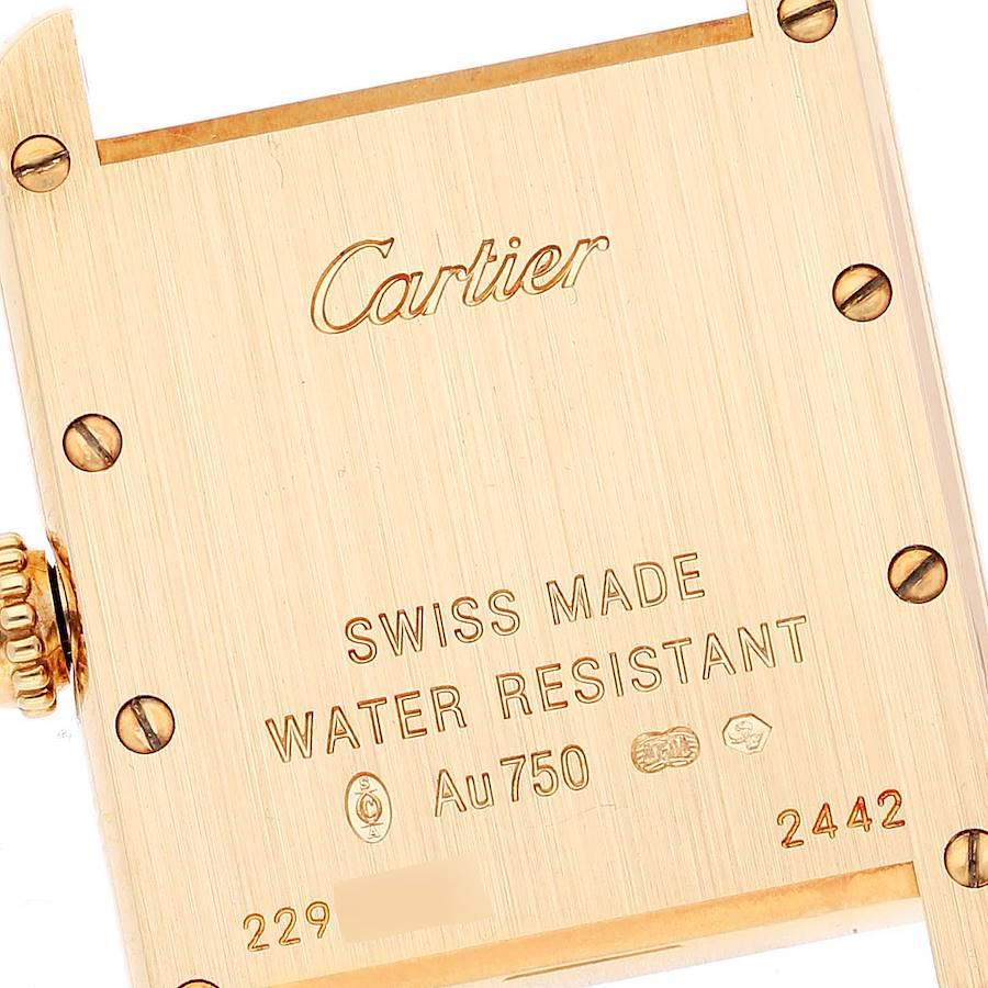 Women's Cartier Tank Louis Small Yellow Gold Brown Strap Ladies Watch W1529856