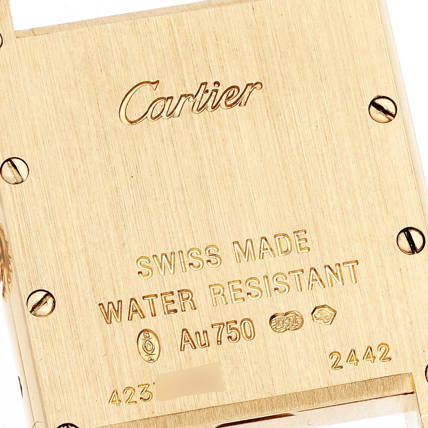 Cartier Tank Louis Small Yellow Gold Brown Strap Ladies Watch W1529856 2