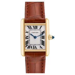 Cartier Tank Louis Small Yellow Gold Brown Strap Ladies Watch W1529856