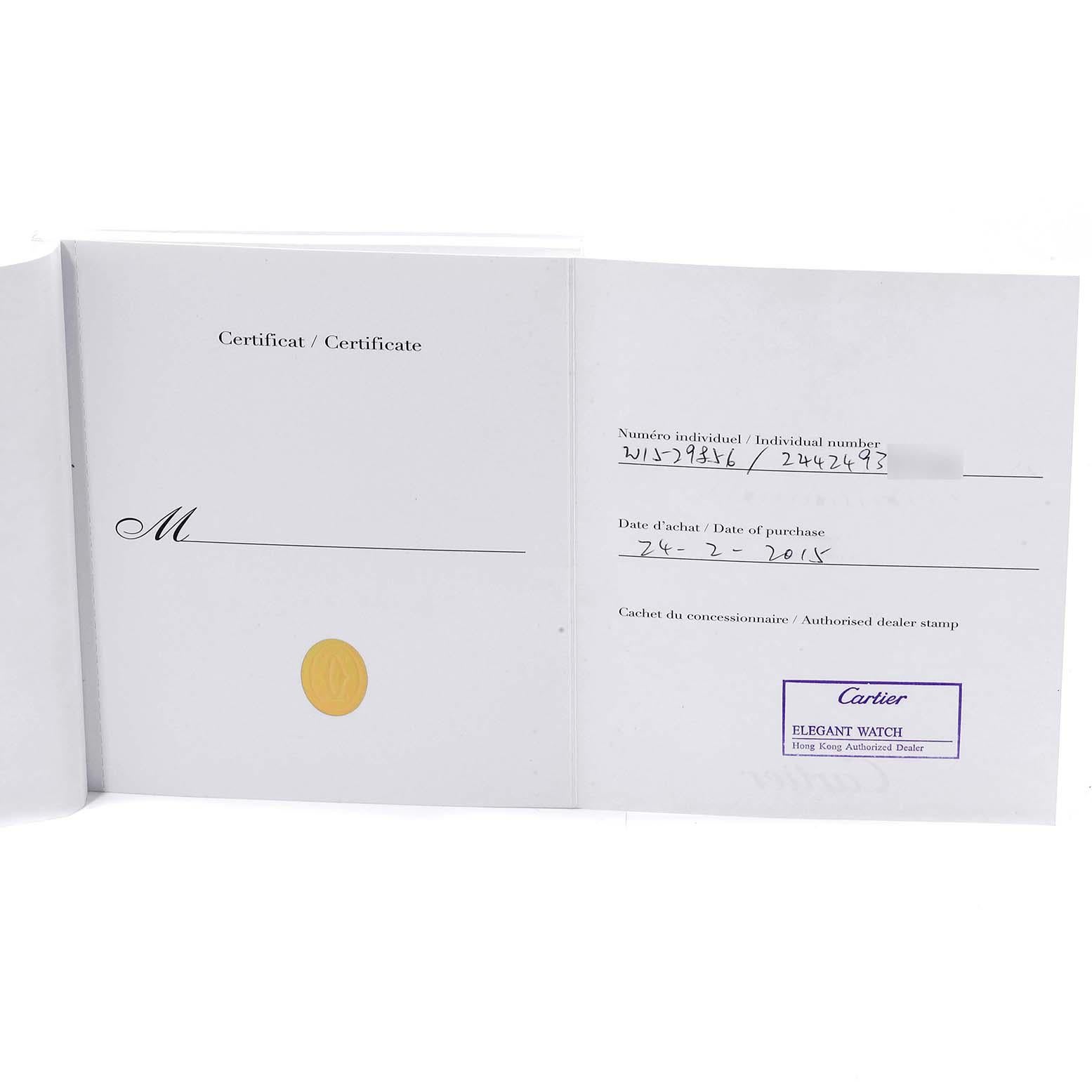 Cartier Tank Louis Small Gelbgold Brown Strap Damenuhr W1529856 Papiere 6