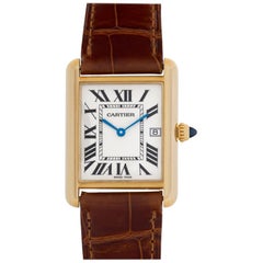 Cartier Tank Louis W1529756 18 Karat Silver Dial Quartz Watch