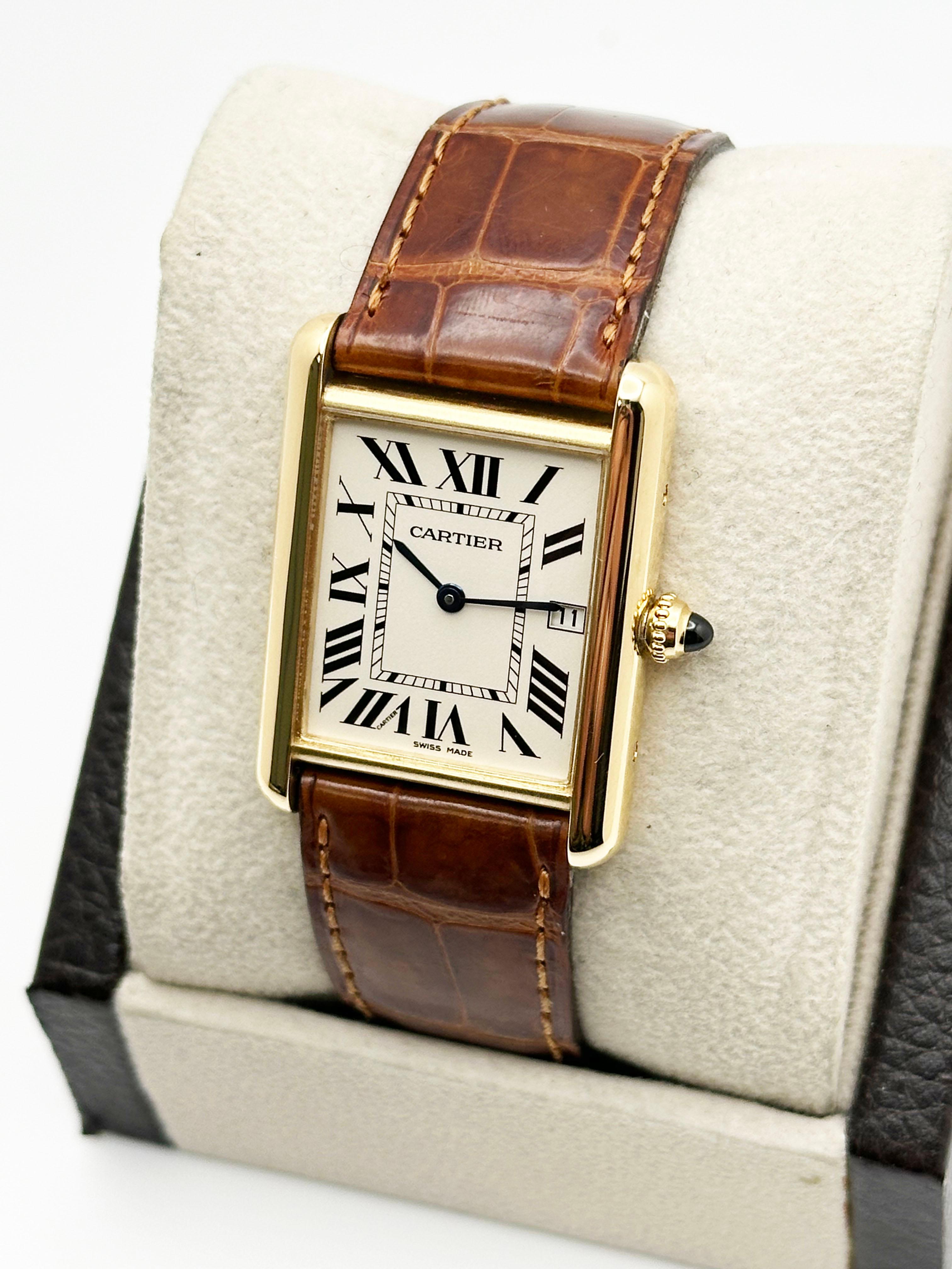 da uomo o donna Cartier Tank Louis W1529756 Ref 2441 Oro giallo 18 carati Scatola Carta 2025 Servizio in vendita