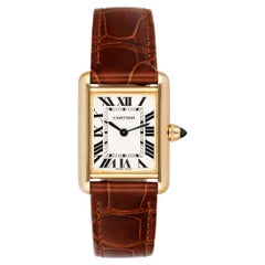 Cartier Tank Louis W1529856 18K Yellow Gold Ladies Watch Box Papers