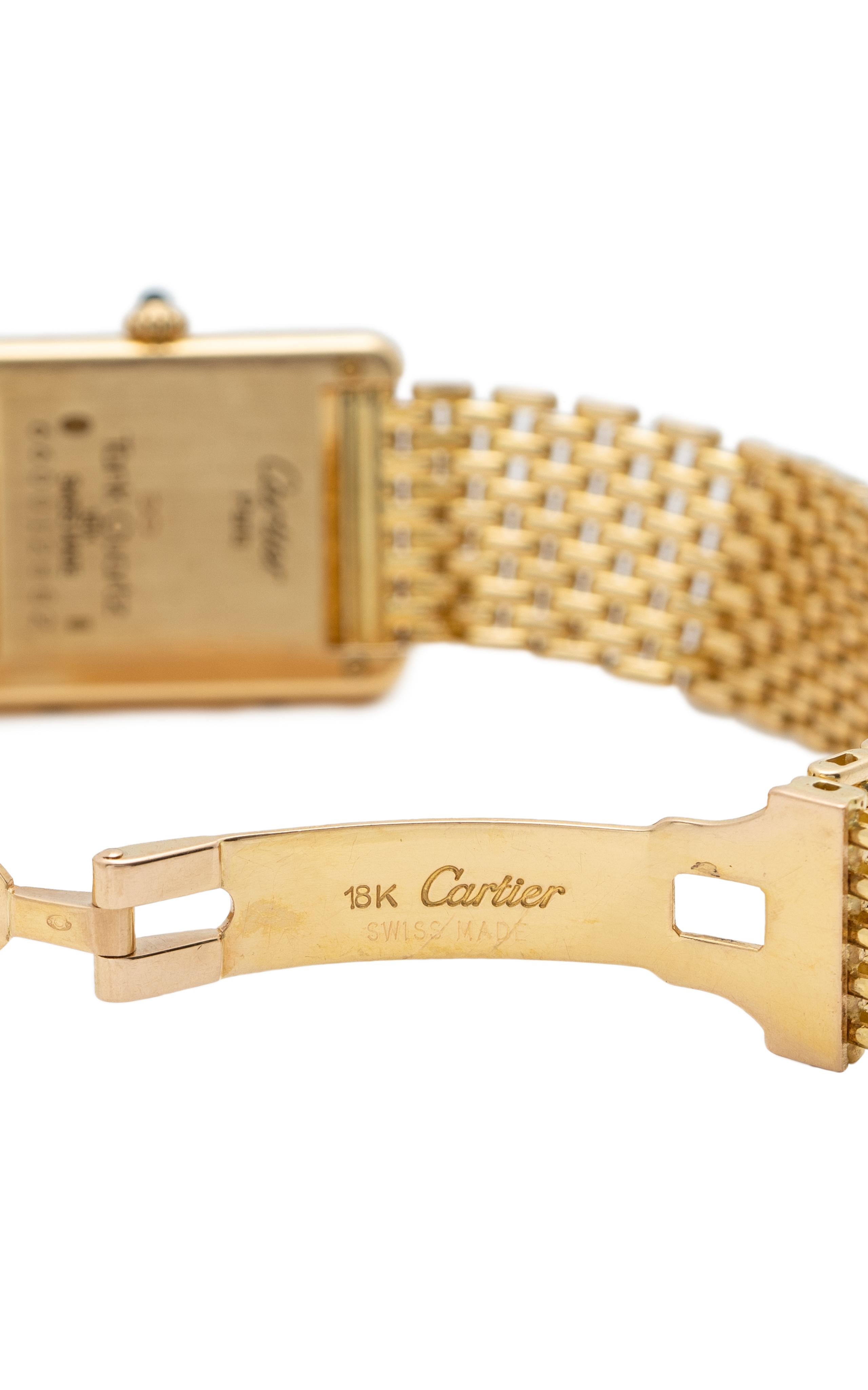 Cartier Tank Louis Watch 18 Karat Gold In Good Condition In New York, NY