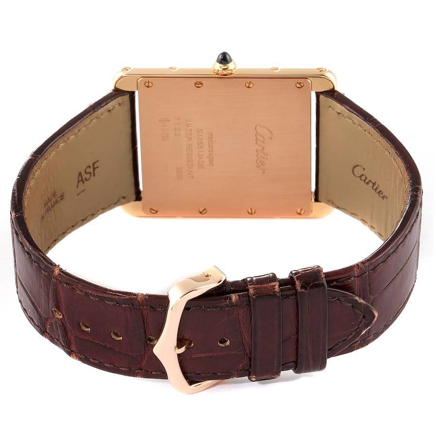 Men's Cartier Tank Louis XL 18k Rose Gold Manual Winding Watch W1560017 For Sale