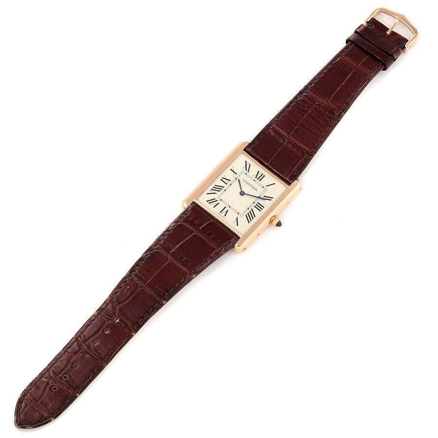 Cartier Tank Louis XL 18k Rose Gold Manual Winding Watch W1560017 For Sale 1