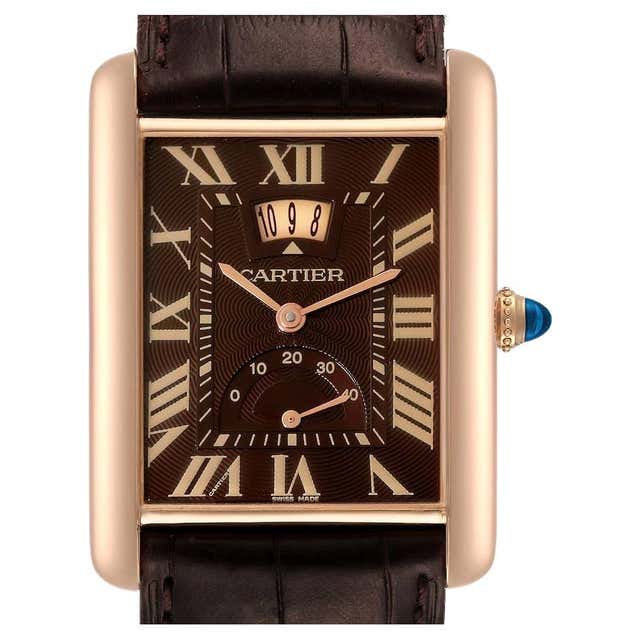 Cartier Tank Solo XL W5200026 18K Rose Gold Mens Watch at 1stDibs ...