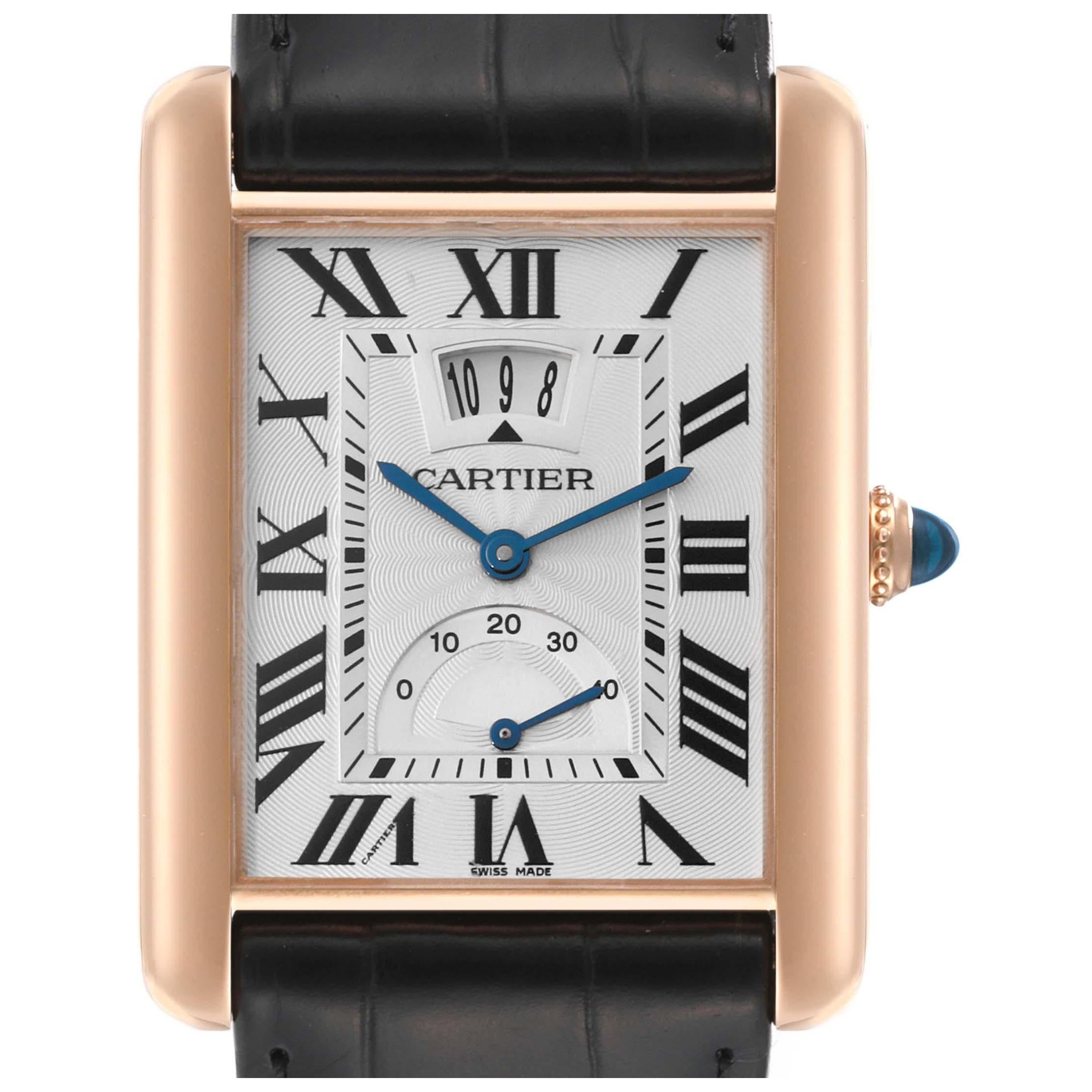 Cartier Montre Tank Louis XL Power Reserve en or rose pour hommes W1560003