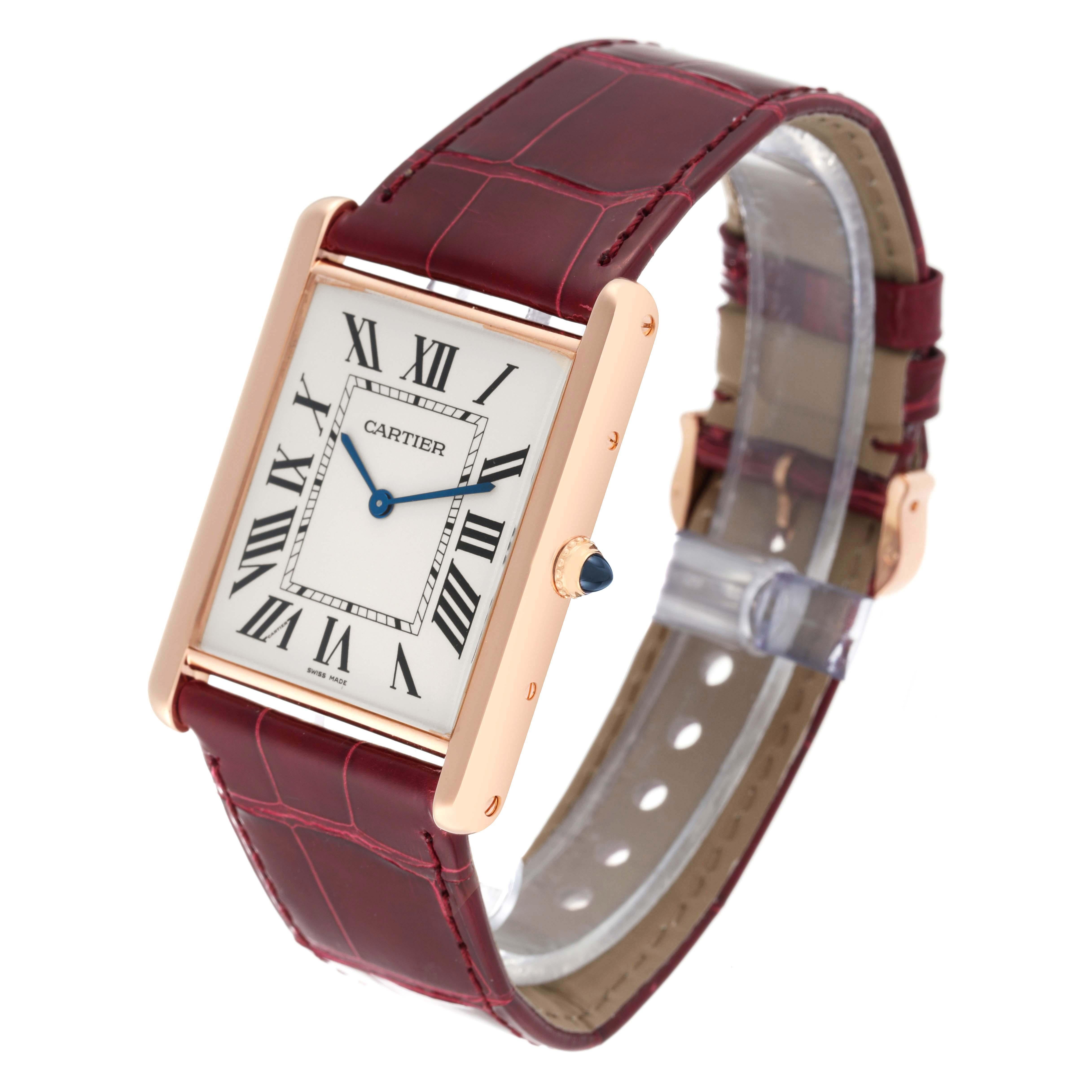 Cartier Tank Louis XL Rose Gold Manual Winding Mens Watch W1560017 Box Papers For Sale 5