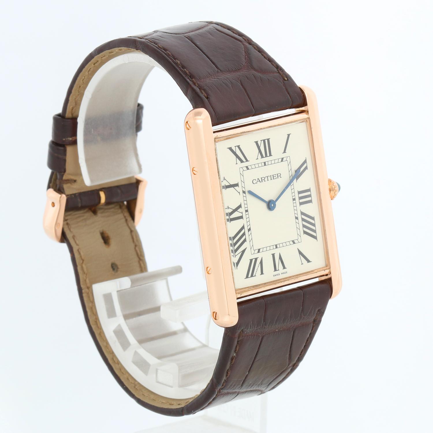 Cartier Tank Louis XL Oro Rosa Carica manuale  Orologio da uomo  W1560017 In condizioni ottime a Dallas, TX