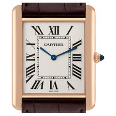 Cartier Tank Louis XL Rose Gold Manual Winding Mens Watch W1560017