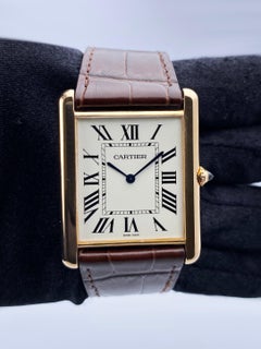 Cartier Tank Louis XL W1560017 18K Rose Gold Mens Watch Box Papers