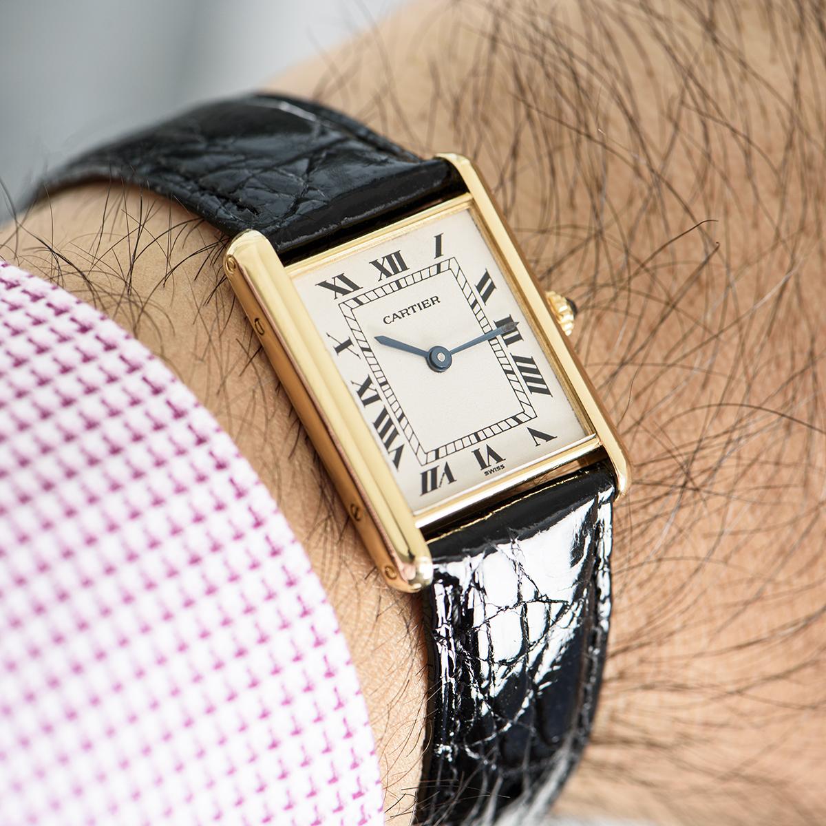 Cartier Tank Louis Yellow Gold 1140 Watch In Excellent Condition In Mayfair, London, London