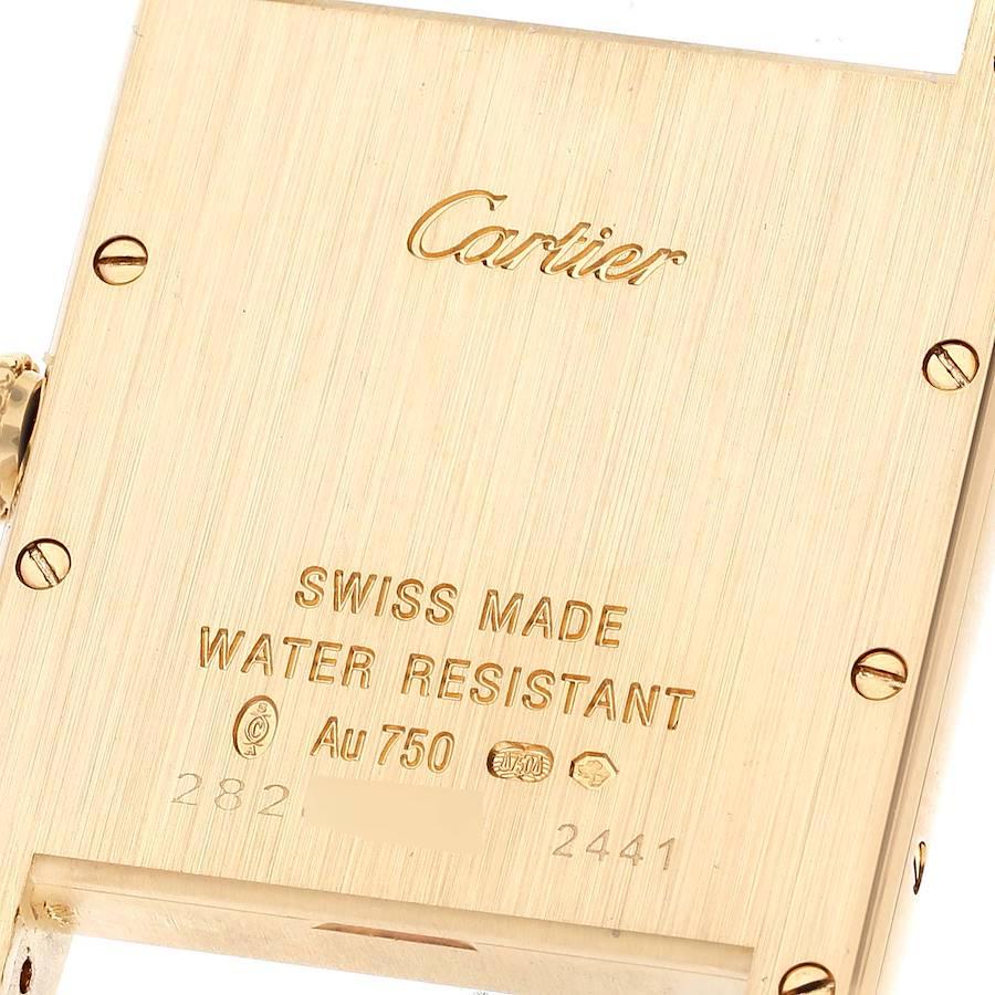 Cartier Tank Louis Gelbgold Brown Strap Herrenuhr W1529756 3
