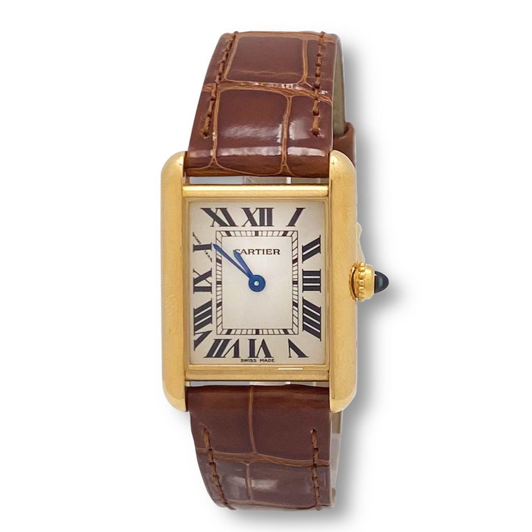 Cartier Tank Louis Yellow Gold Watch In Excellent Condition For Sale In New York, NY