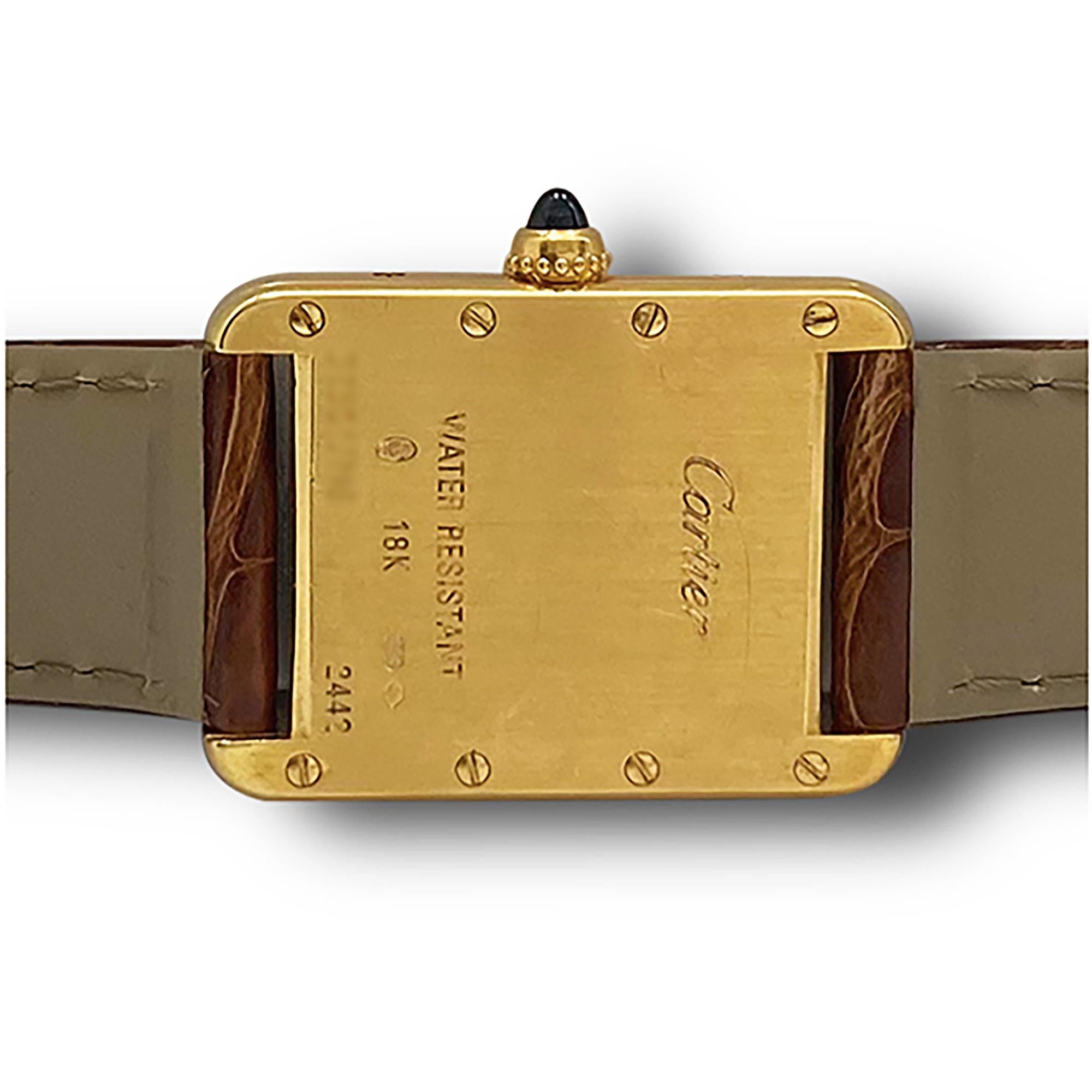 Cartier Tank Louis Yellow Gold Watch In Excellent Condition In New York, NY