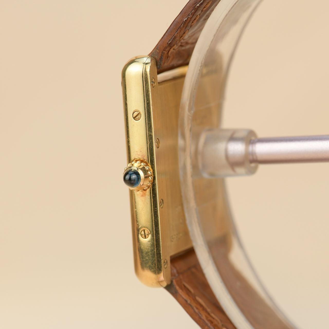 cartier gold square watch