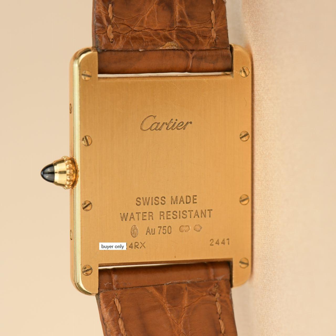 Cartier Tank Louis Yellow Gold Watch W1529756 In Excellent Condition In Banbury, GB