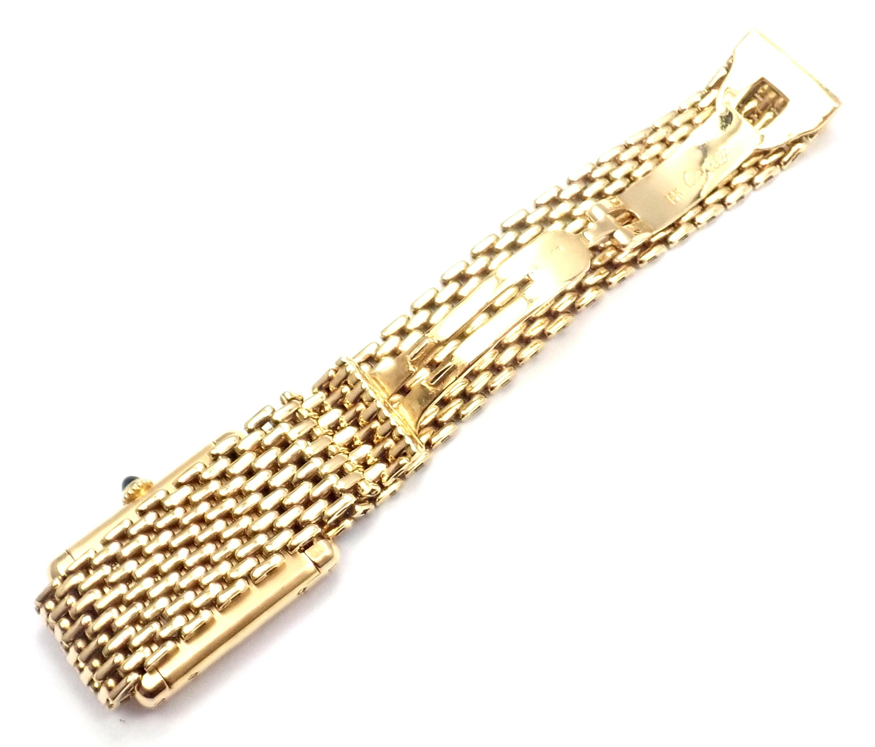Cartier Tank Louis Yellow Gold with Bracelet Manual Wide Ladies Wristwatch 3