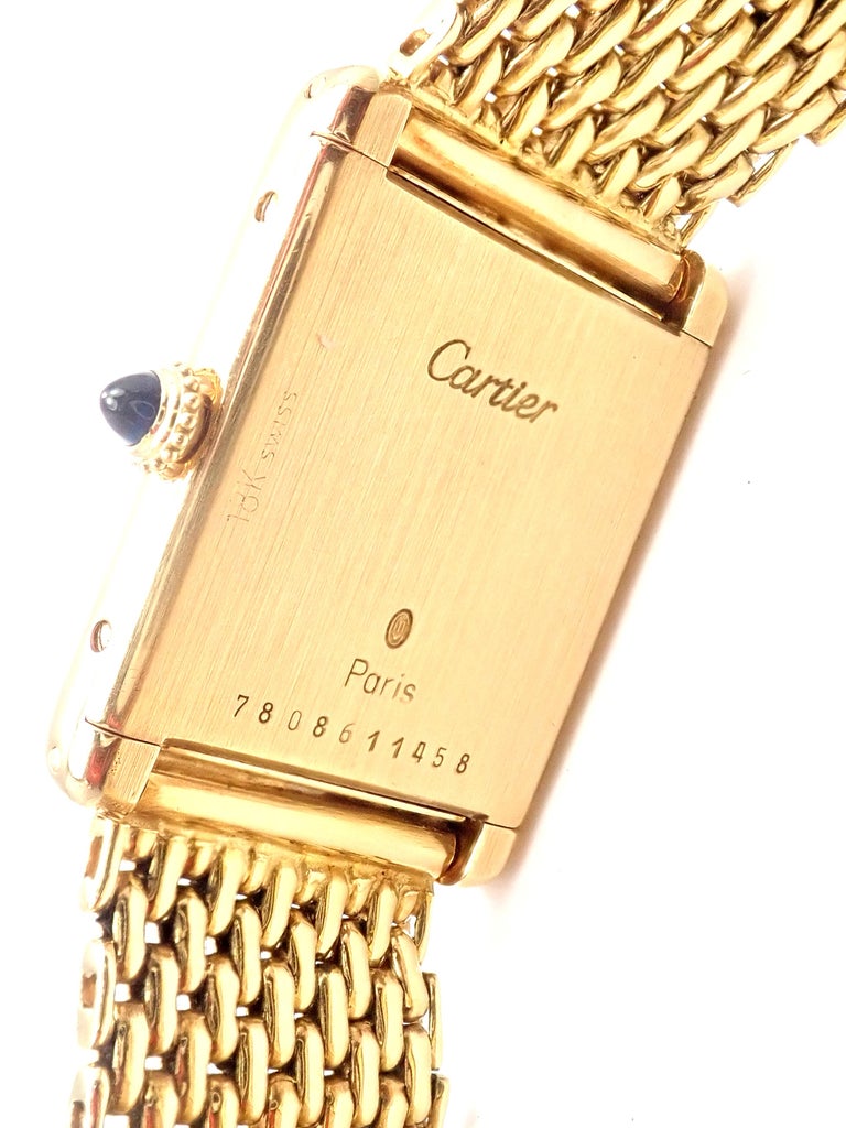 Cartier Tank Louis Ref 8110 18kt Gold with Gold Bracelet for $16,251 for  sale from a Trusted Seller on Chrono24