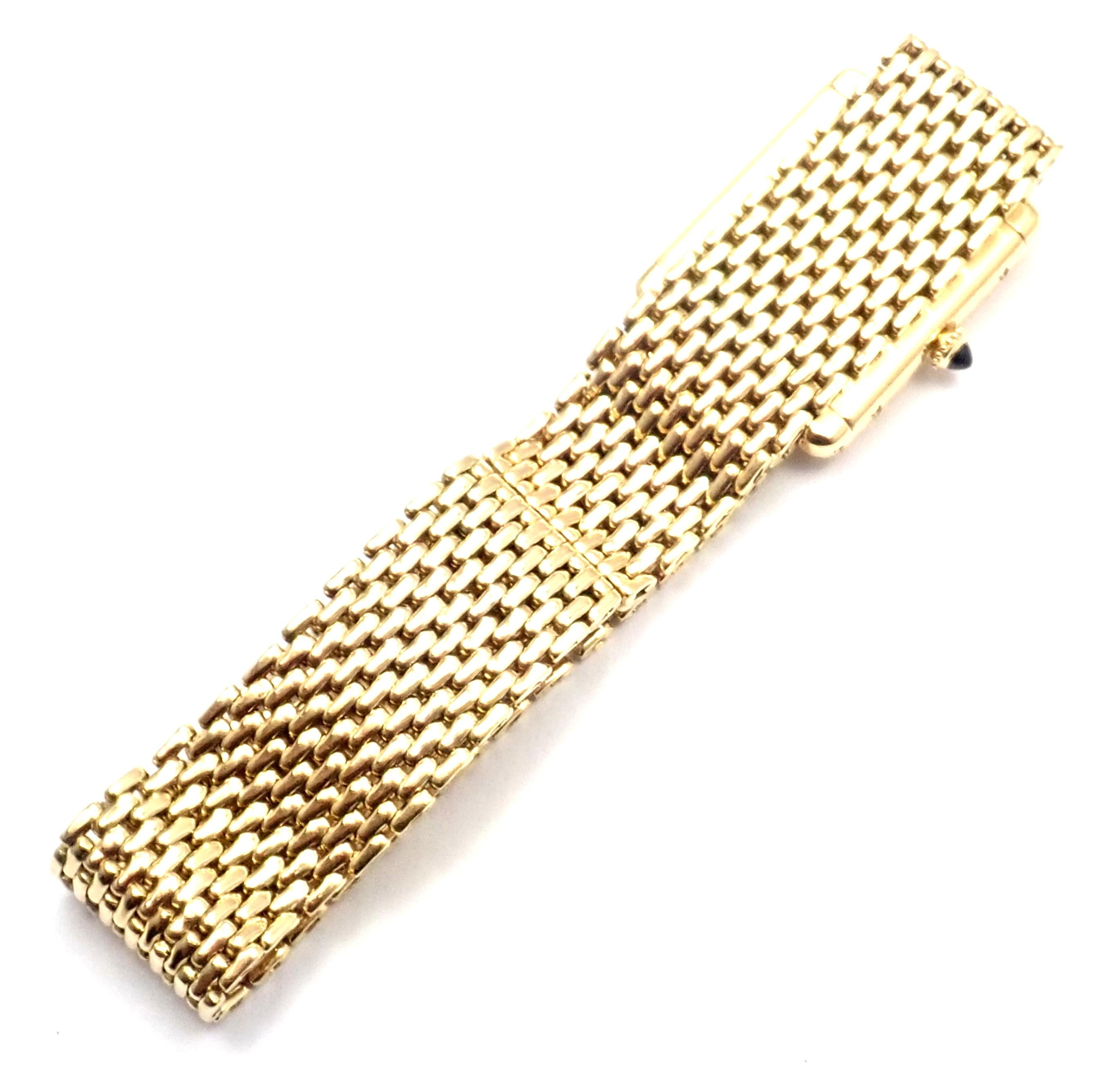 Women's or Men's Cartier Tank Louis Yellow Gold with Bracelet Manual Wind Large Wristwatch