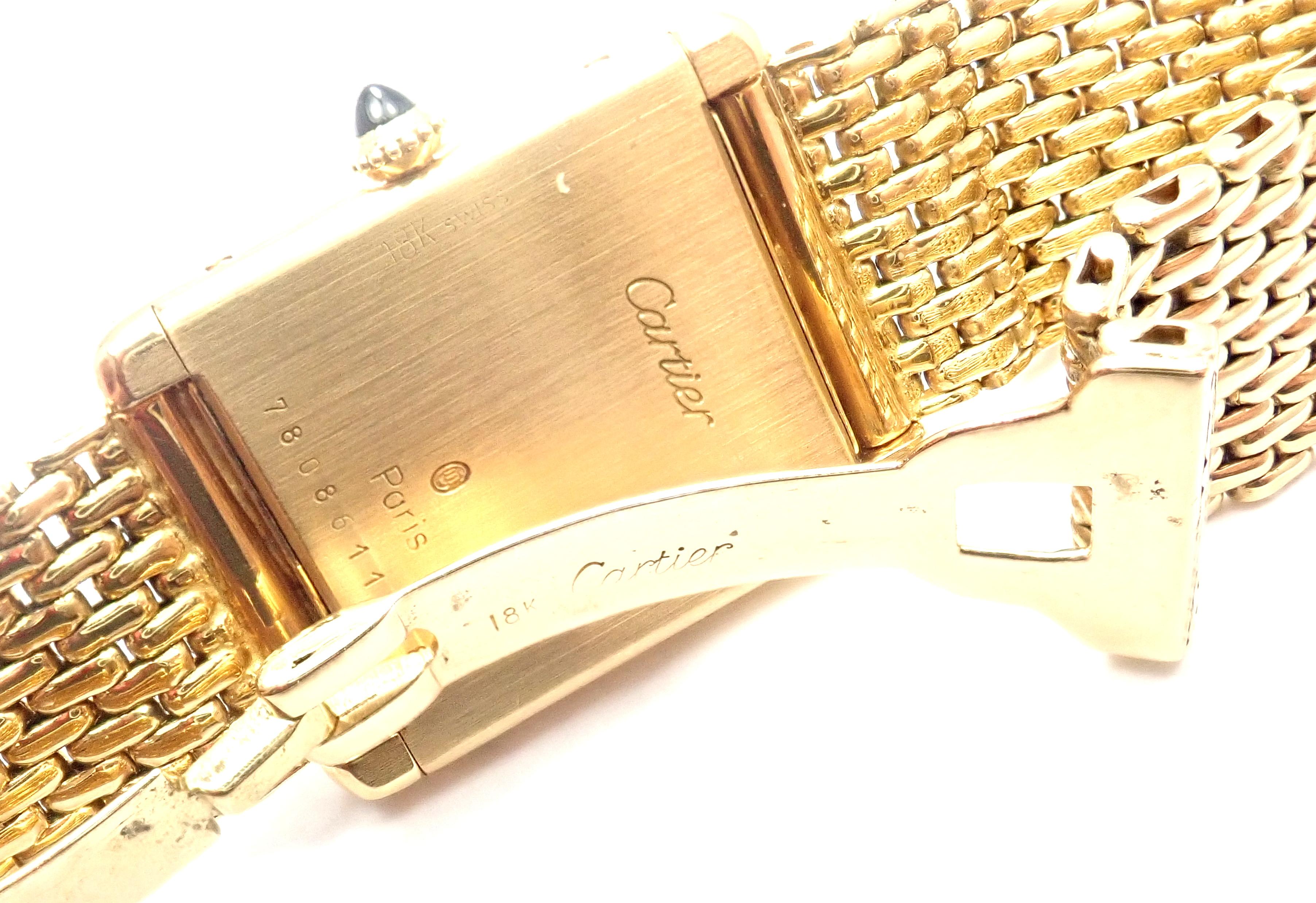 Cartier Tank Louis Yellow Gold with Bracelet Manual Wind Large Wristwatch 1