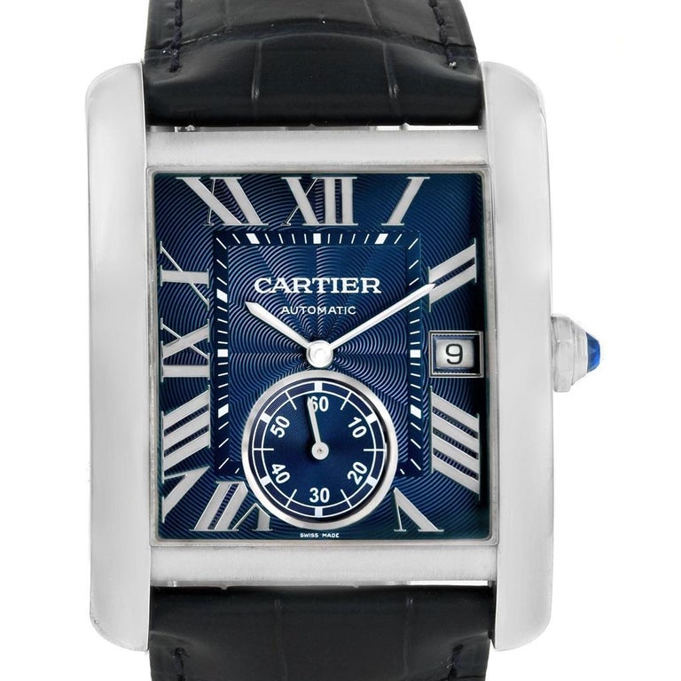 Cartier Tank MC Blue Dial Automatic Men’s Watch WSTA0010 Box Papers 1
