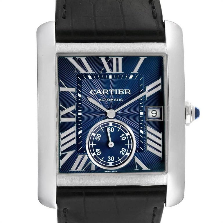 Cartier Tank MC Blue Dial Automatic Steel Men's Watch WSTA0010 For Sale ...