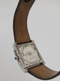 Cartier Tank MC Chronograph Ref 3666 Automatic Steel Watch Boxed