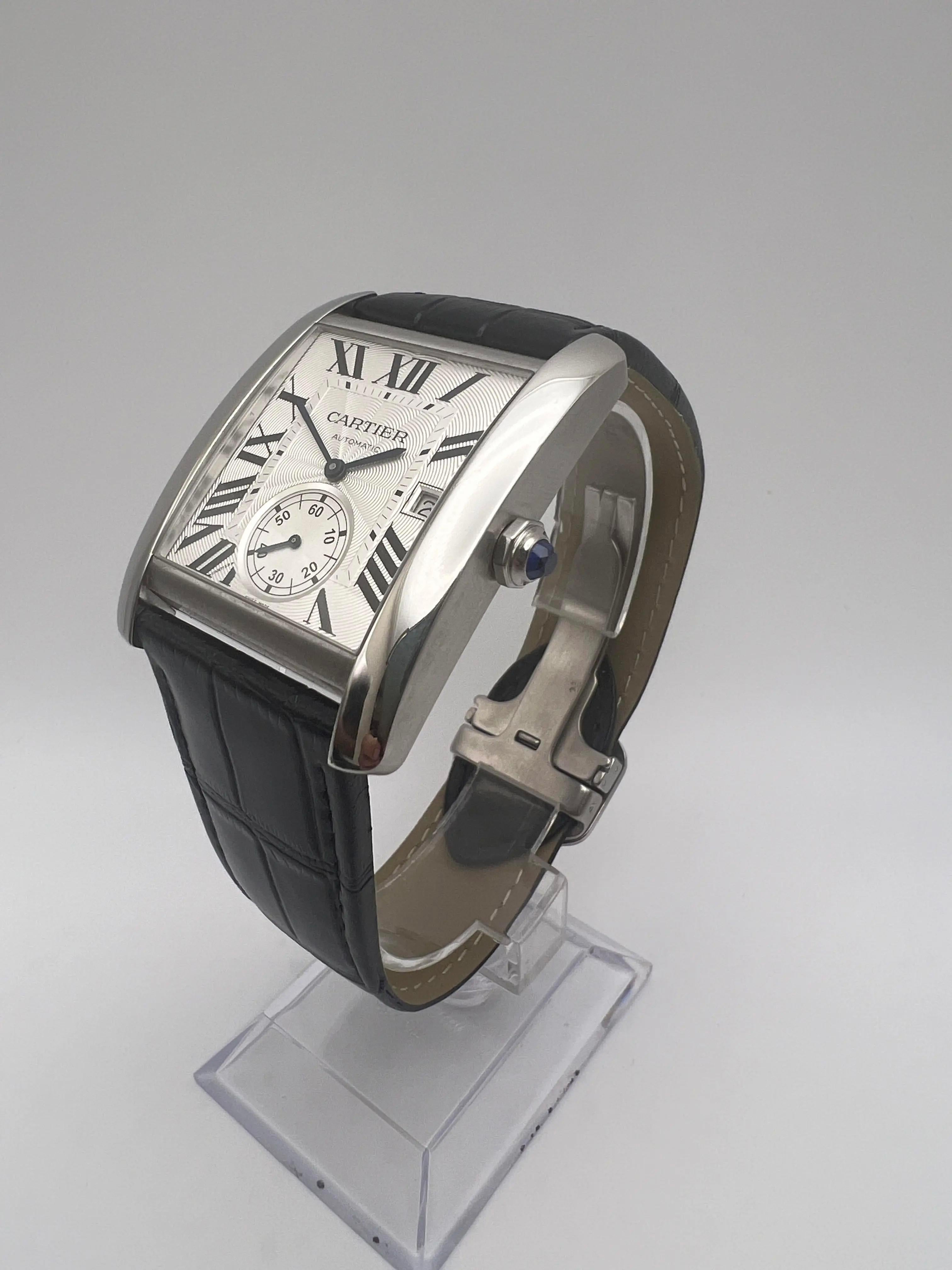 Cartier Tank MC Large 34mm x 44mm Silver Dial W5330003 For Sale 1