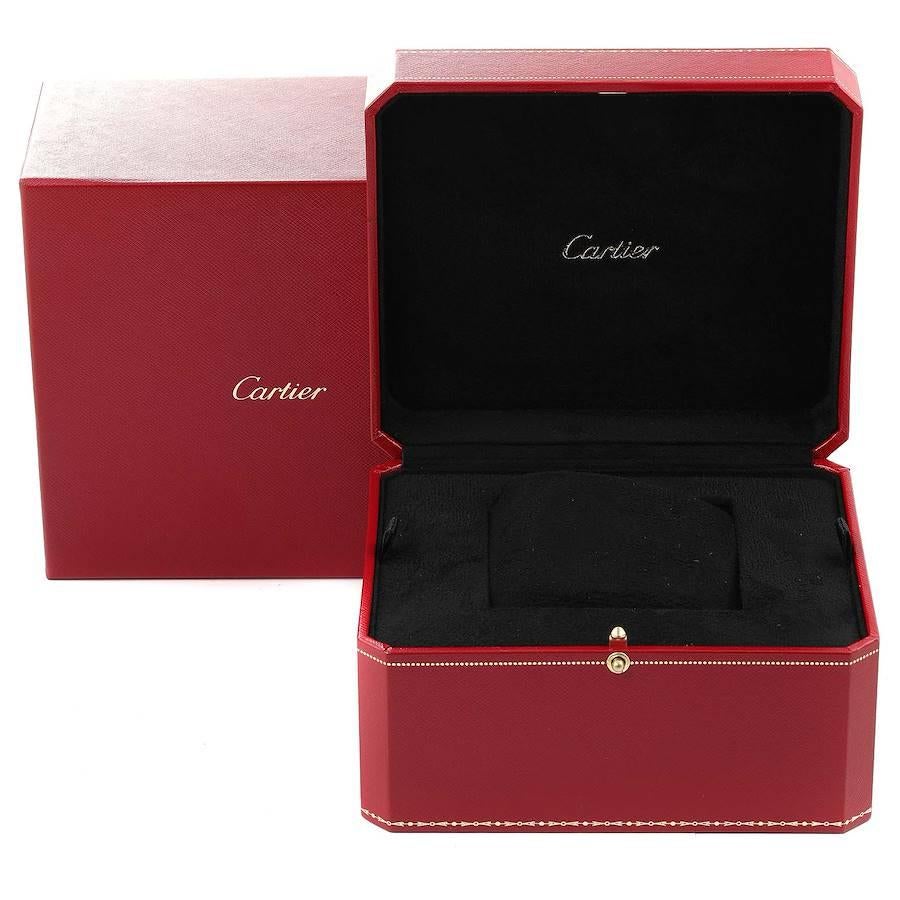 Cartier Montre Tank MC pour homme en or rose avec cadran marron et sangle marron, W5330002 en vente 4