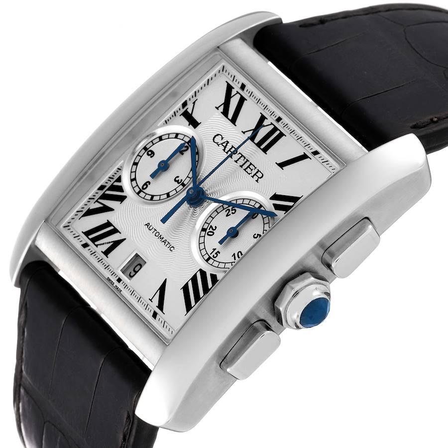 Cartier: Automatik-Chronograph-Herrenuhr W5330007, Tank MC mit silbernem Zifferblatt im Angebot 2