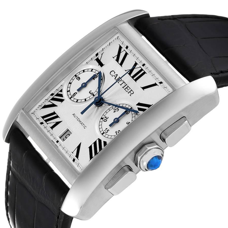 Cartier Tank MC Silver Dial Automatic Chronograph Mens Watch W5330007 1
