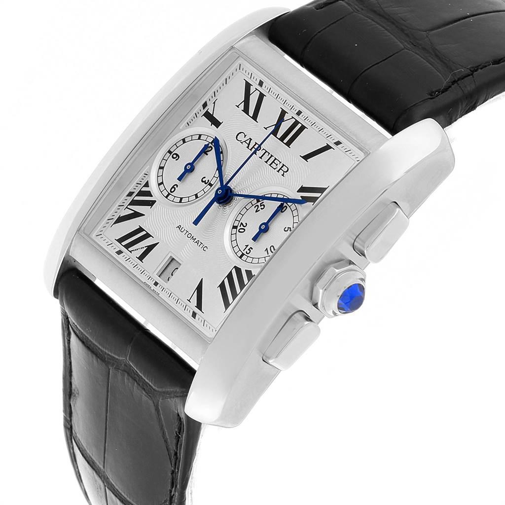 Men's Cartier Tank MC Silver Dial Automatic Chronograph Men’s Watch W5330007 For Sale