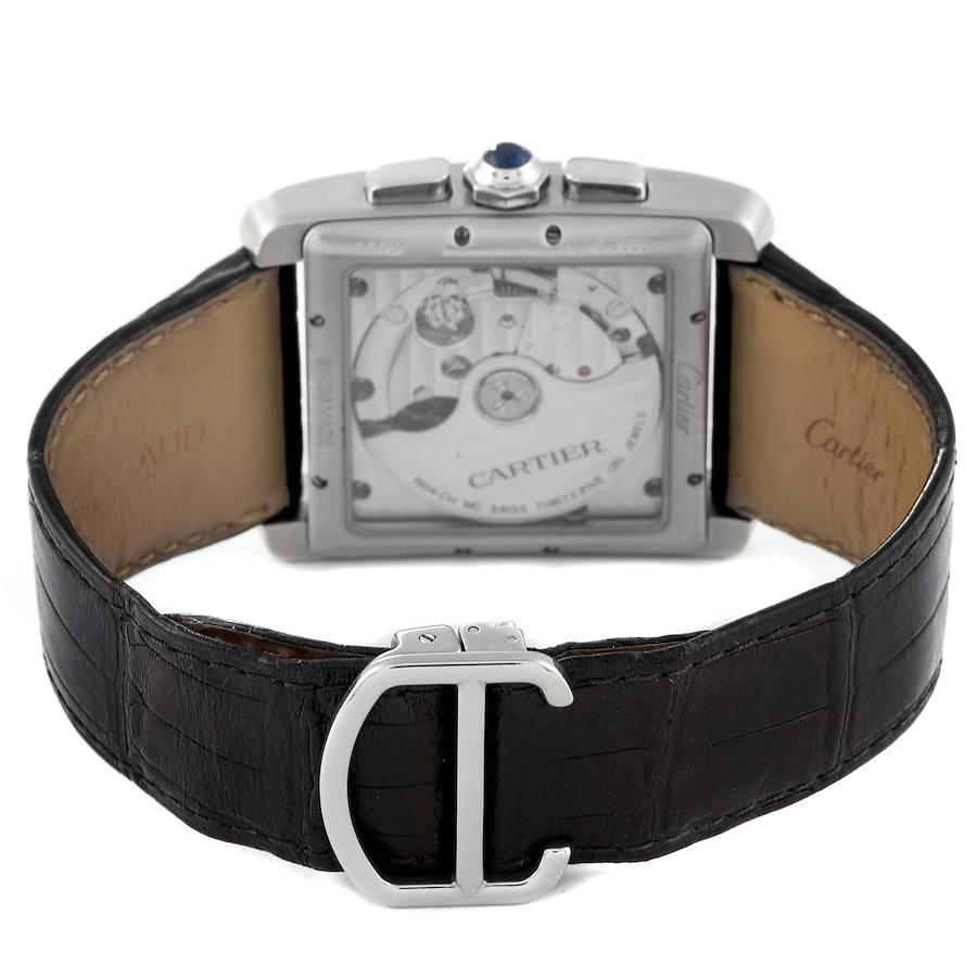 Cartier: Automatik-Chronograph-Herrenuhr W5330007, Tank MC mit silbernem Zifferblatt im Angebot 4