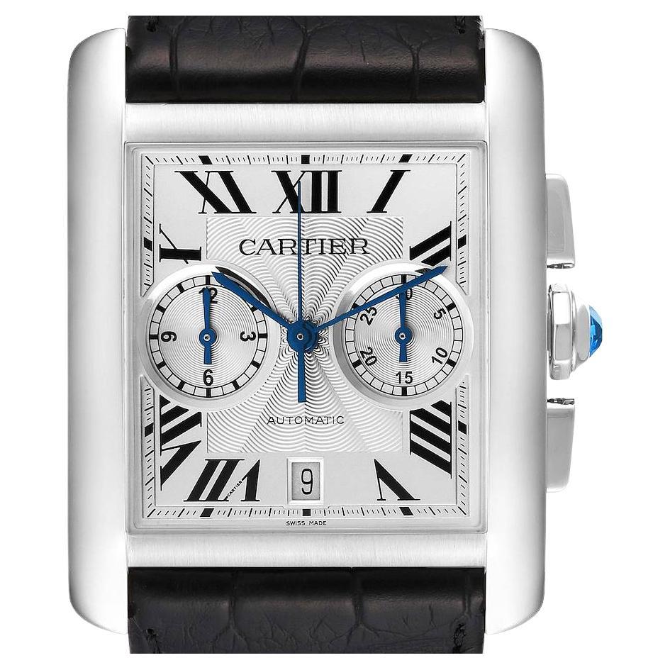 Cartier Tank MC Silver Dial Automatic Chronograph Mens Watch W5330007