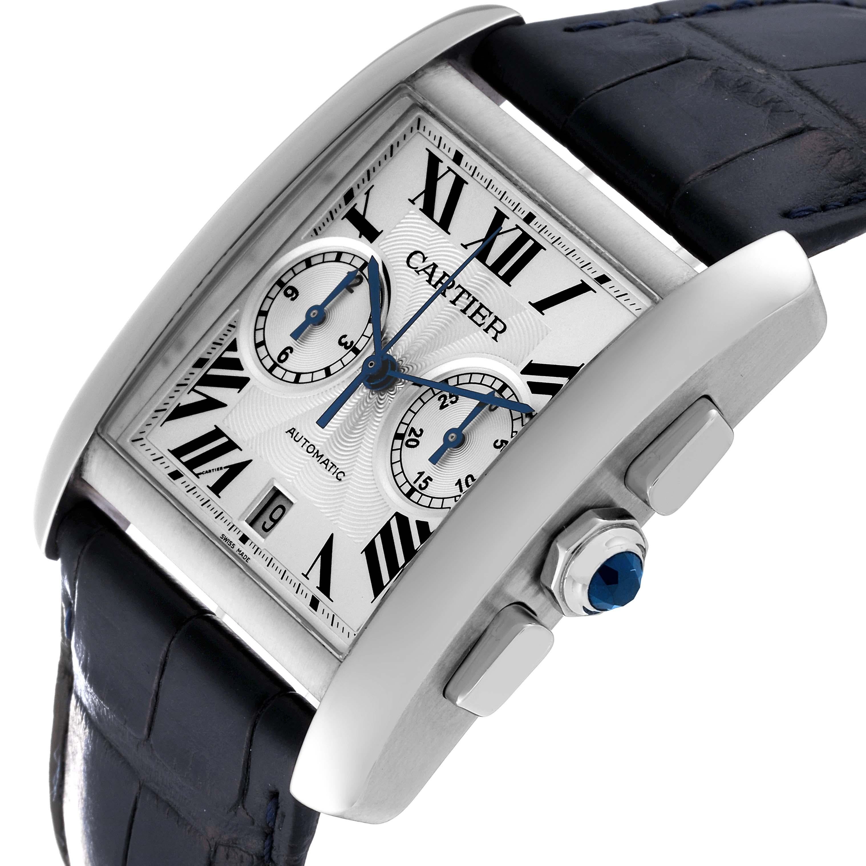 Cartier Tank MC Silver Dial Automatic Chronograph Mens Watch W5330007 Papers For Sale 4