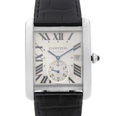 Cartier Tank MC Stainless Steel Silver Dial Automatic Men's Watch W5330003