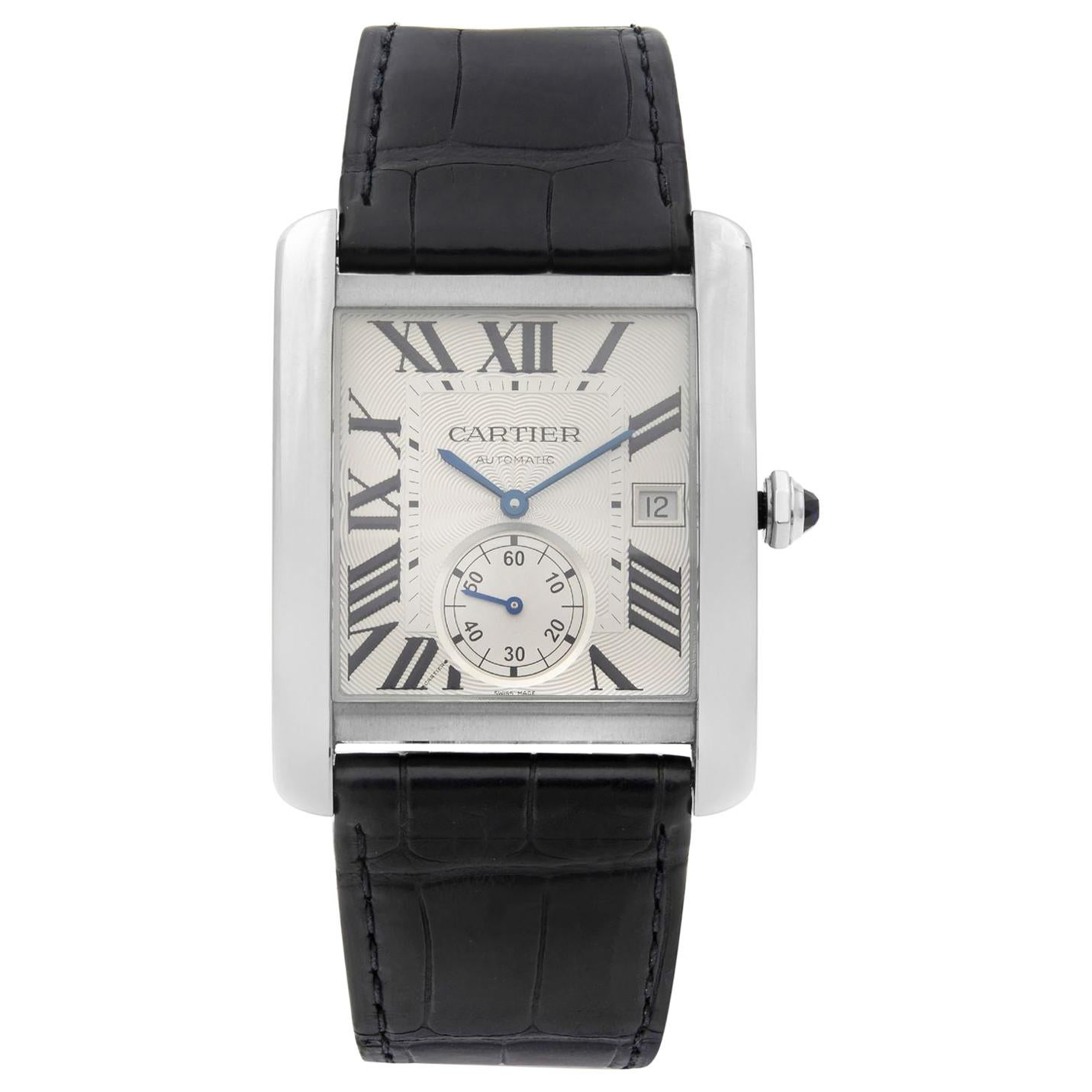 Cartier Tank MC Stainless Steel Silver Dial Automatic Men's Watch W5330003