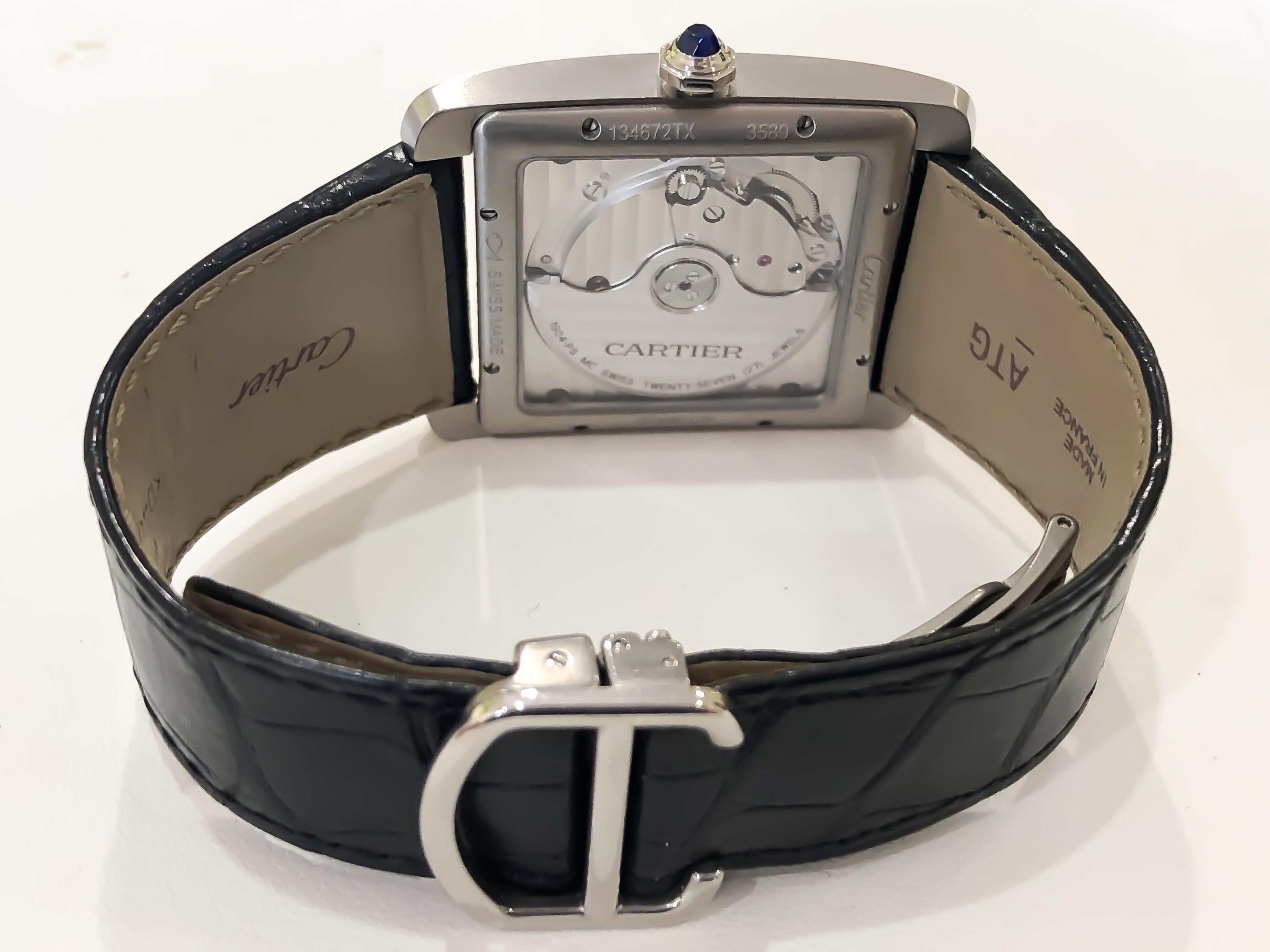 cartier black face watch