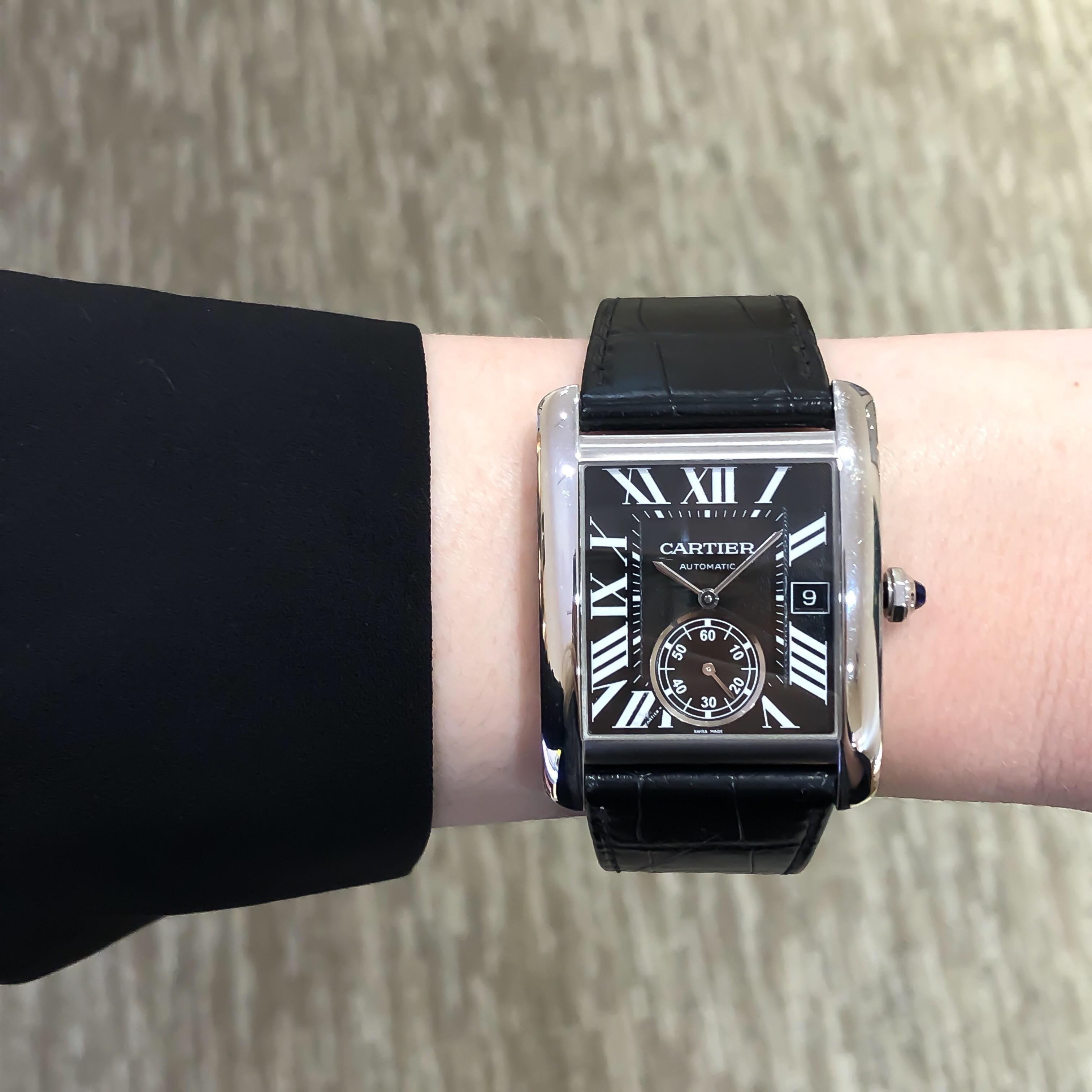 cartier tank mc on wrist