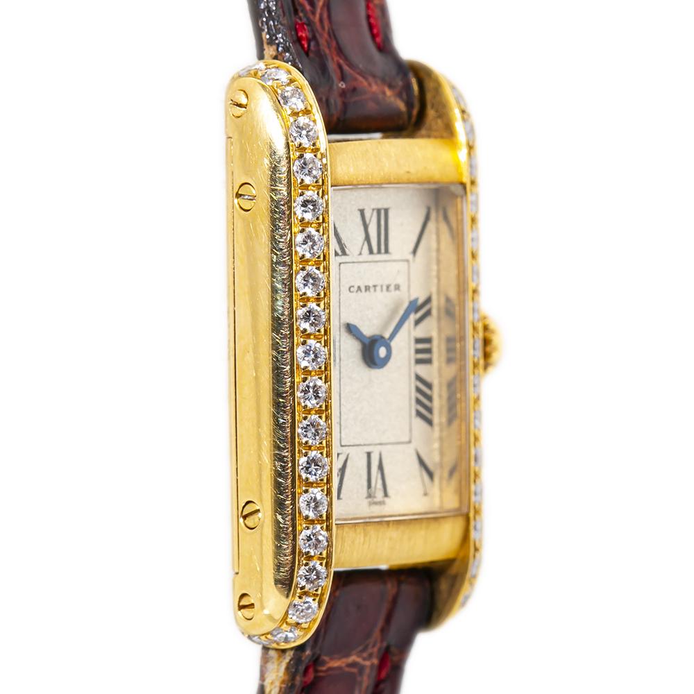 cartier mini tank gold