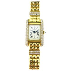 Cartier Tank Mini Lady’s Quartz Diamonds Yellow Gold Wristwatch