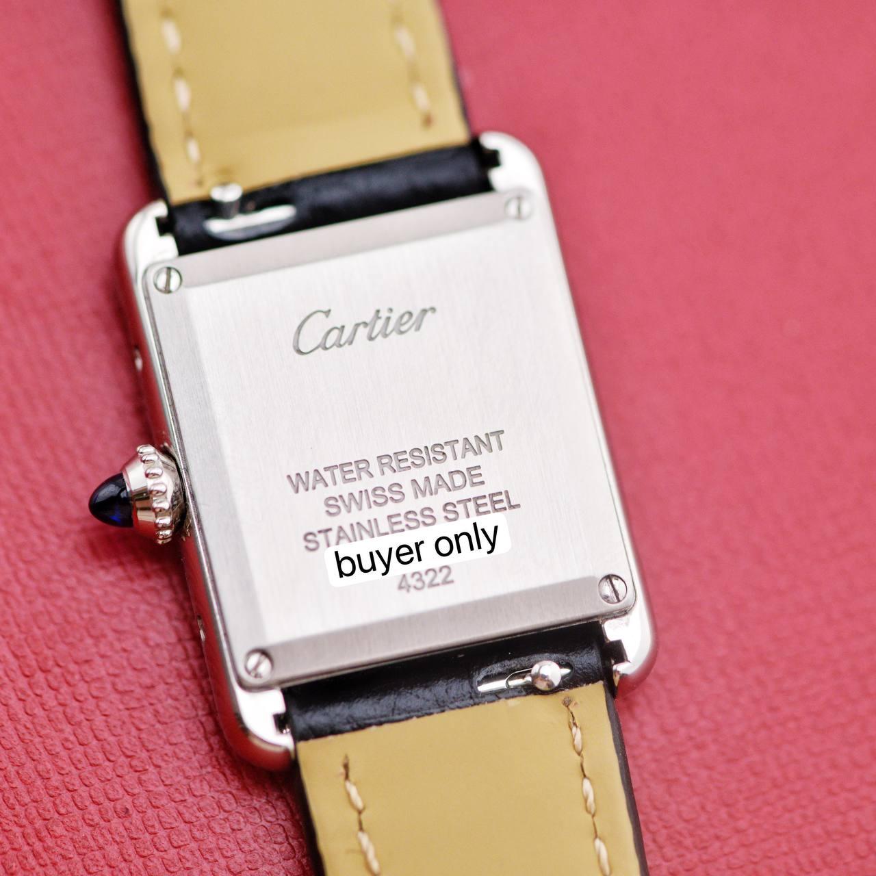 Cartier Tank Must Montre en cuir noir WSTA0042 Excellent état - En vente à Banbury, GB