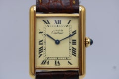 Cartier Tank Must de Cartier 590005  Lemon Dial  Large Size  Excellent