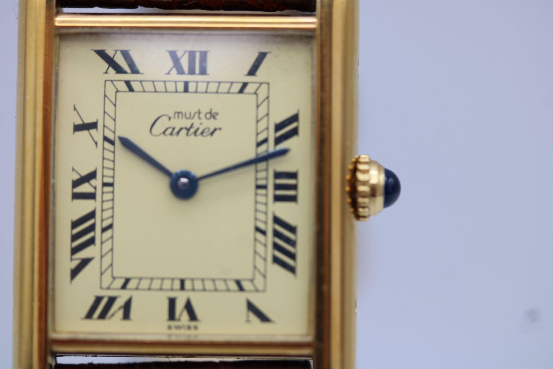 Cartier Tank Must de Cartier 590005  Lemon Dial  Large Size  Excellent For Sale 4