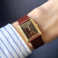 Cartier Tank Must de Cartier LC Large GM LM Tortoise Lacquer Vermeil Gold + Box