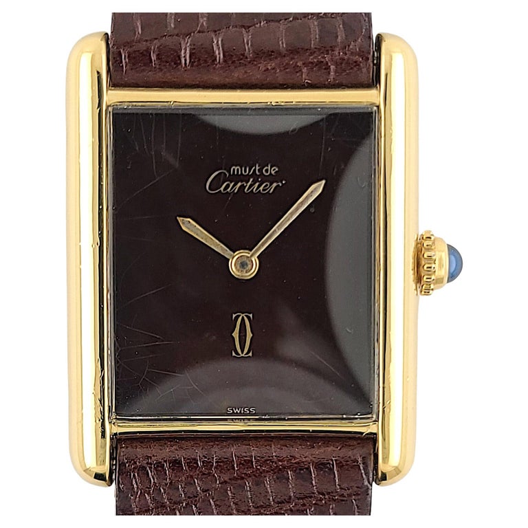 Must de Cartier Tank Watch with Original Strap (Rare Size)