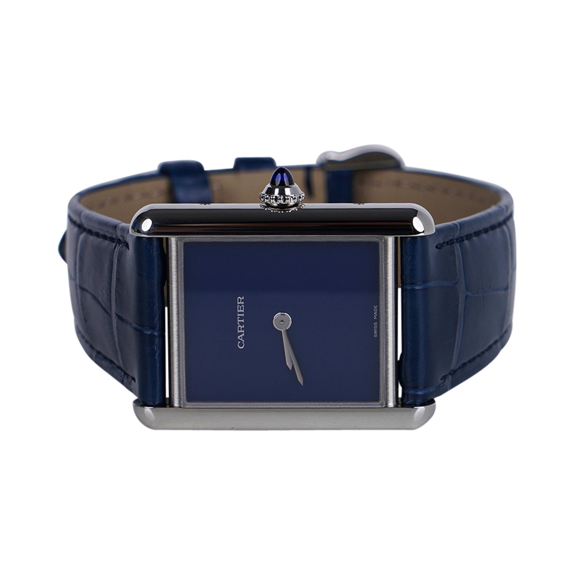 Cartier Tank Must de Cartier Watch Blue 2021 Limited Edition New w/ Box ...